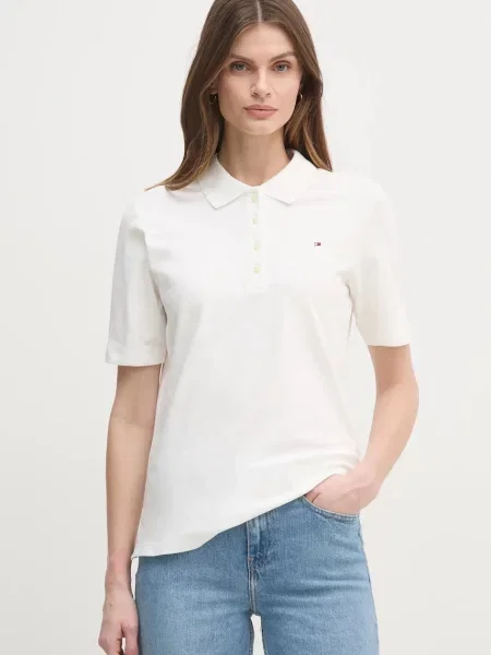 Tricou polo Tommy Hilfiger alb