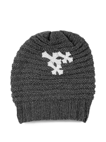 Căciulă Chrome Hearts cu motiv cu inimi gri