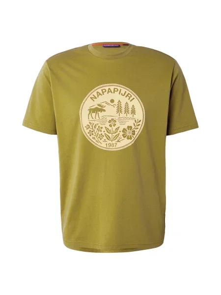 NAPAPIJRI Tricou S-CABIN crem / stuf verde
