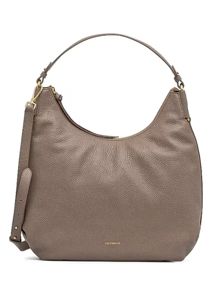 Top Coccinelle din piele maro