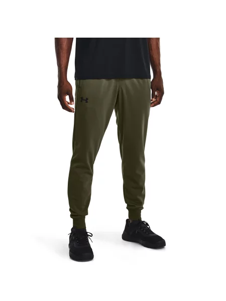 Fleecové kalhoty jogger Under Armour zelené