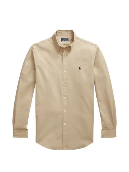 Tricou polo Polo Ralph Lauren cu autograf cu 5 buzunare în carouri gri