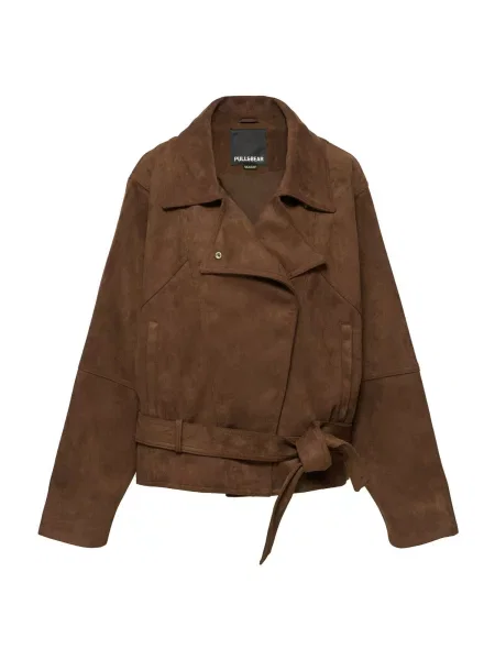 Pull&Bear Geacă de primăvară-toamnă coniac maro