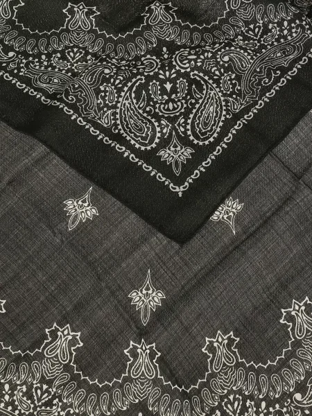 Fular Destin cu imagine cu model paisley negru