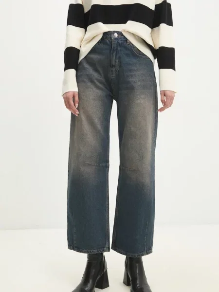 Džíny Answear Lab high waist modré