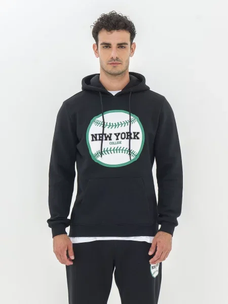 Худі Piazza Italia бавовна/поліестер чорний