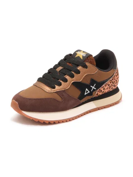 Sneakersy Sun68 brązowe
