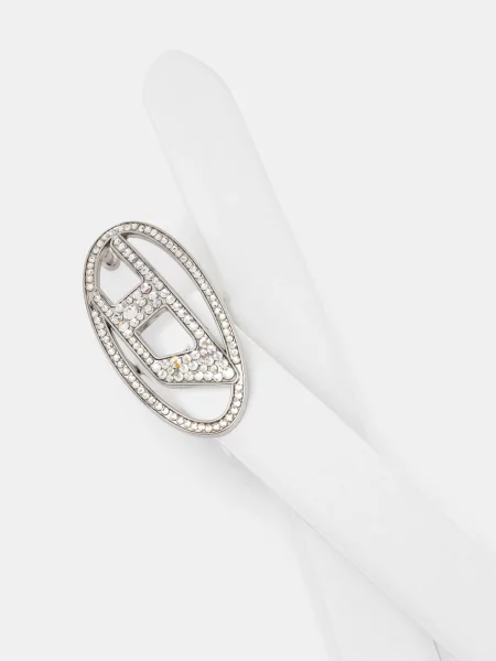 Diesel Usnjen pas OVAL D LOGO STRASS 20 bela