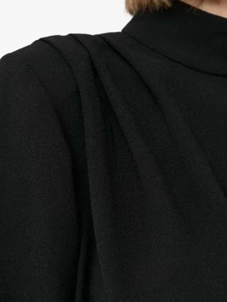 Rochie mini Notes Du Nord plisată de costum negru
