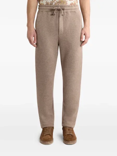 Pantaloni Etro din jacard alergare maro