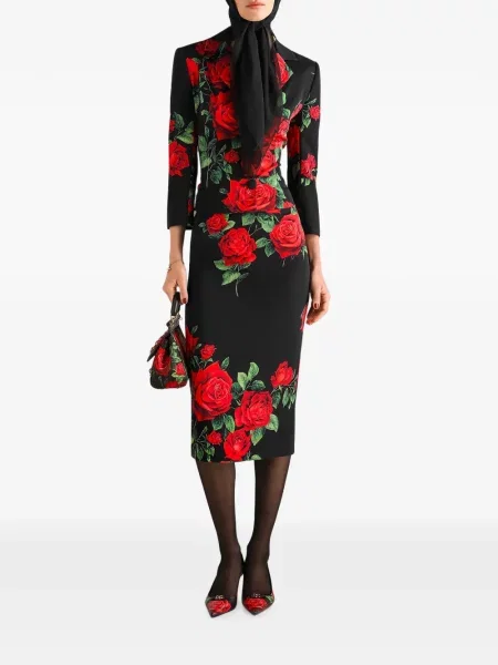 Fustă tip creion Dolce & Gabbana cu imagine negru