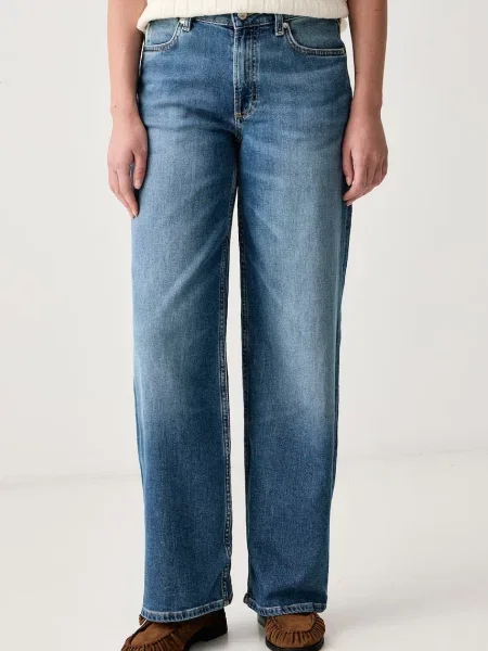 Marc O'Polo blugi wide leg pentru femei albastru