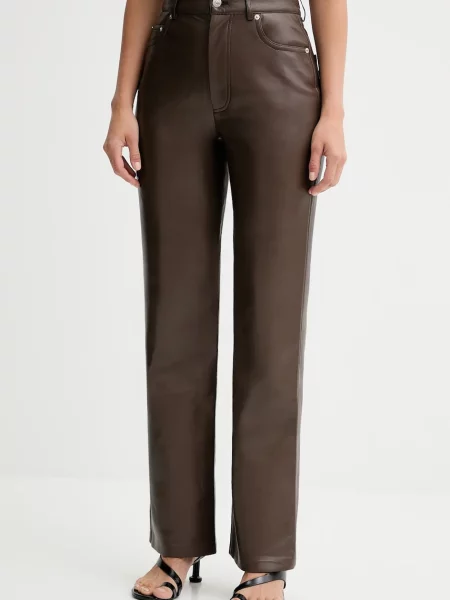 Nanushka spodnie brązowe