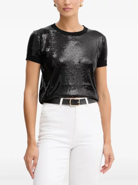 Tricou Guess cu paiete negru