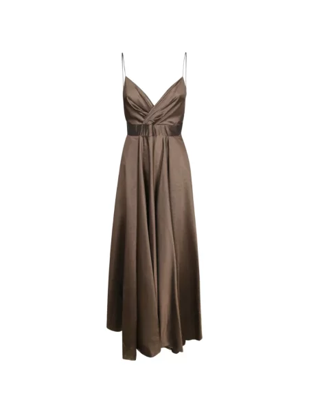 Rochie maxi Blanca Vita cu funde maro