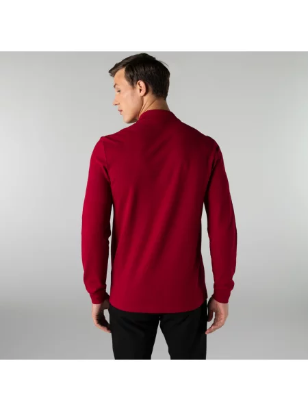 Поло Lacoste бордовое