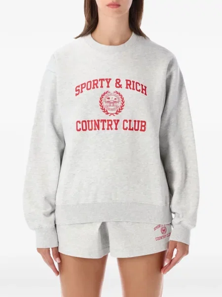 Hanorac Sporty & Rich cu imagine gri