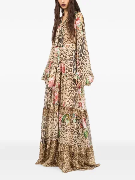 Raštuotas maxi suknele Roberto Cavalli