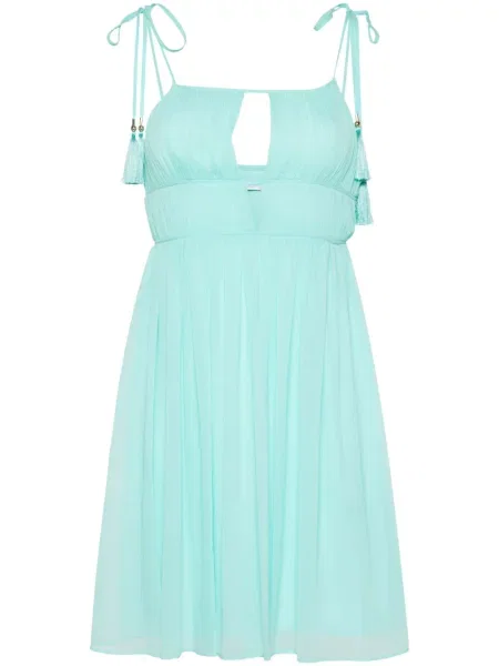 Rochie mini Patrizia Pepe din crep de costum albastru