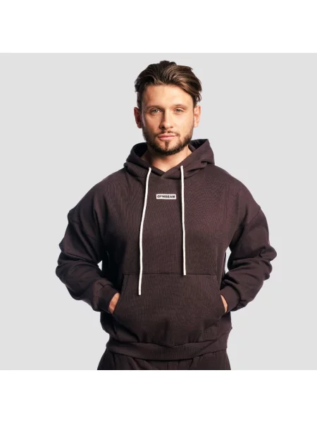Bluza z kapturem oversize Aura brązowa