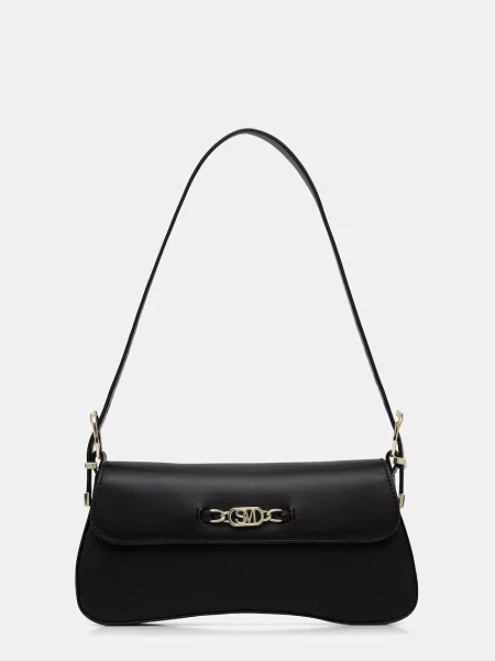 Torebka bagietka Steve Madden skórzana czarna