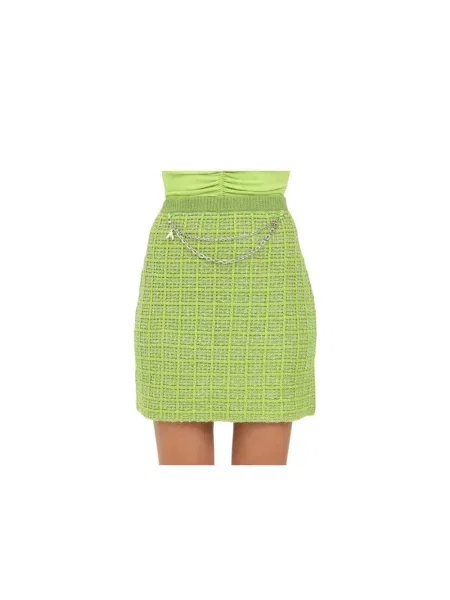 Spódnica Patrizia Pepe tweedowa zielona