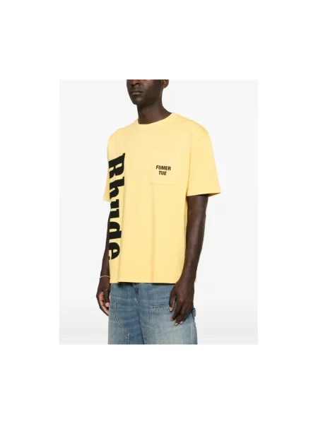 Koszulka Rhude z logo żółta
