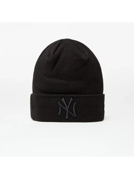 New Era Cap Mlb Essential Cuff Knit New York Yankees Black/ Black negru