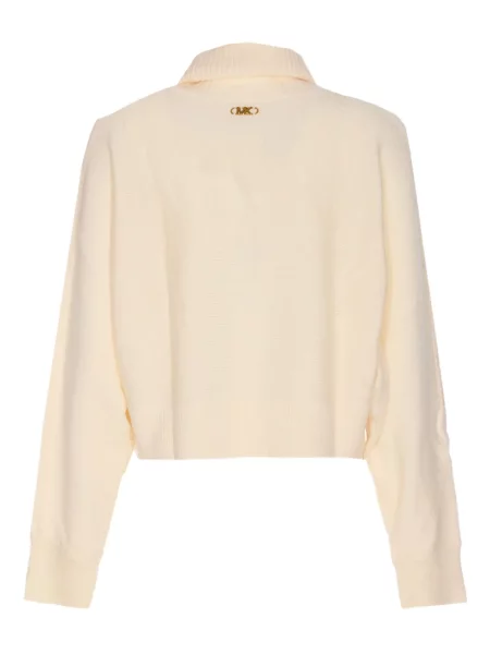 Koszulka Michael Michael Kors skórzana z falbankami garniturowa szara