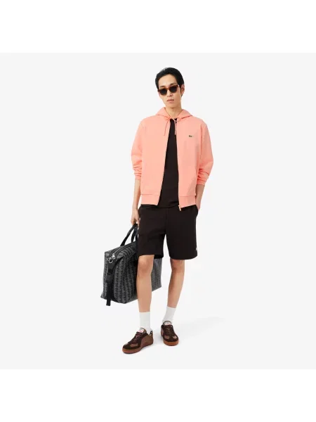 Lacoste Rozpinana Bluza Polarowa O Klasycznym Kroju różowy