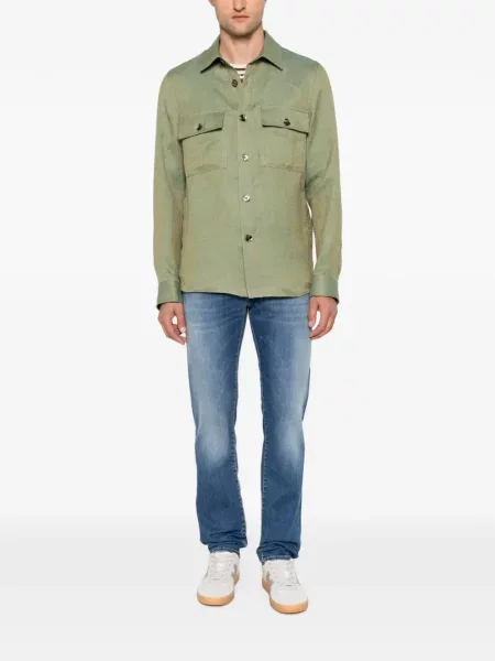 Geacă Jacob Cohën cu model herringbone verde
