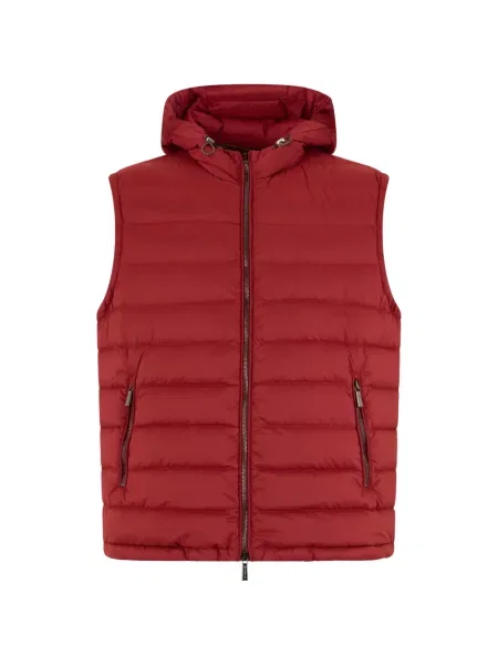 Vestă Moorer cu glugă roșu