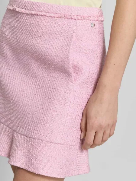 Marc Cain Spódnica Z Tweedu pink różowa