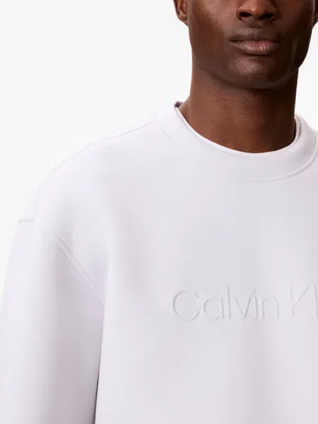 Hanorac Calvin Klein cu autograf alb