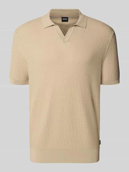 Koszulka polo o kroju regular fit z czystej bawełny model NATALO' Boss beżowa