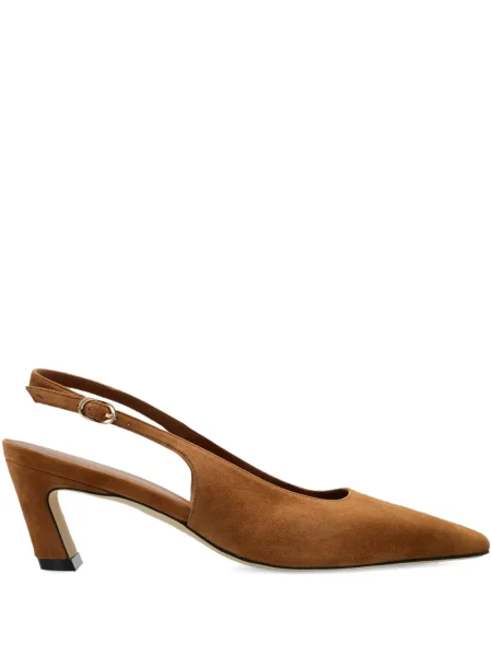 Pantofi cu toc Stuart Weitzman slingback maro
