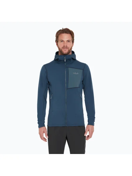 Мъжко яке за трекинг Rab Superflux Hoody tempest blue синьо