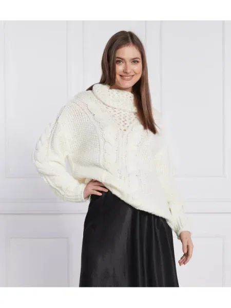 Pulover Marc Cain de lână alb