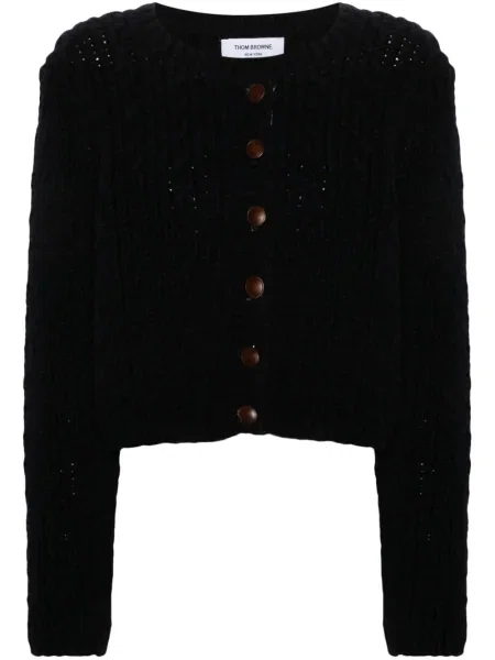 Cardigan Thom Browne de lână albastru