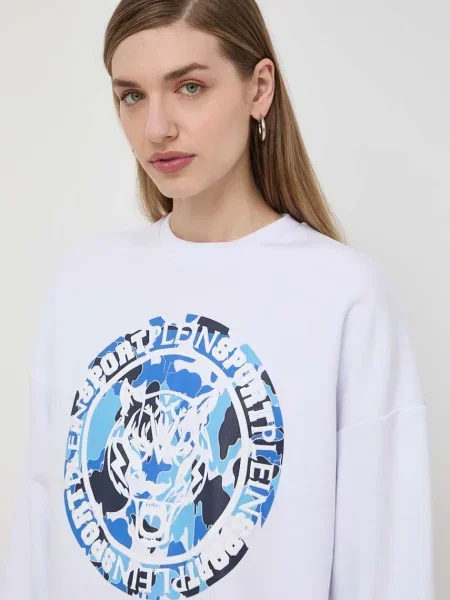 Суитчър Plein Sport с принт синьо