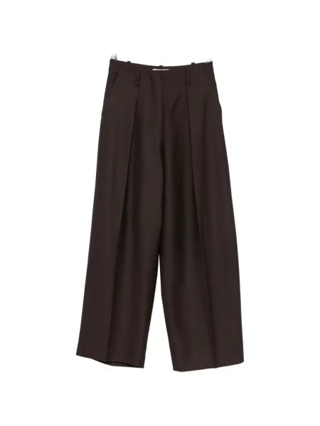 Pantaloni Maje evazate maro