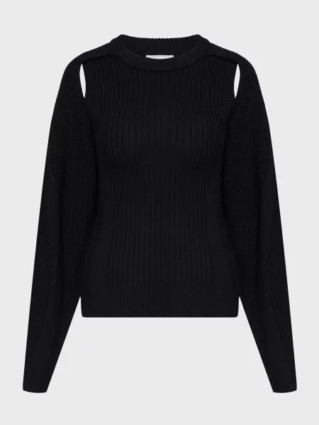 Вовняний светр Calvin Klein без кісточок чорний