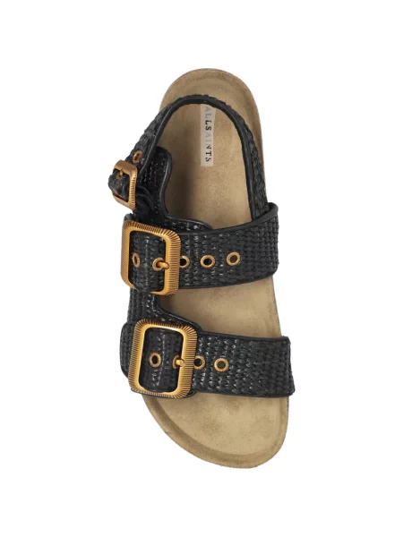 Sandale Allsaints cu cataramă negru