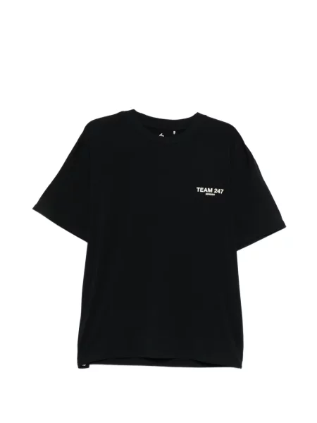 Tricou Represent cu decolteu rotund scurt negru
