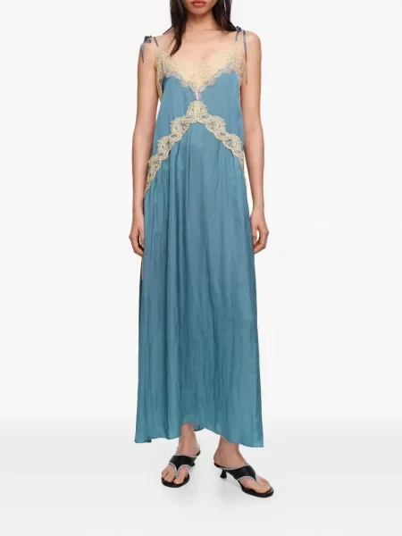 Rochie midi Bimba Y Lola din dantelă albastru