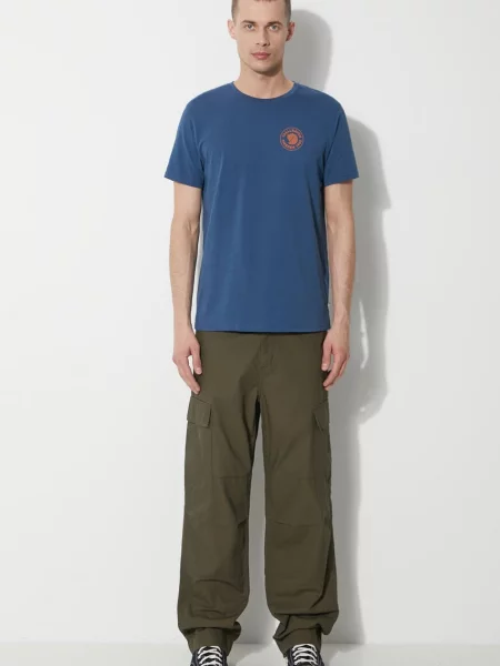 Футболка Fjallraven с принтом голубая