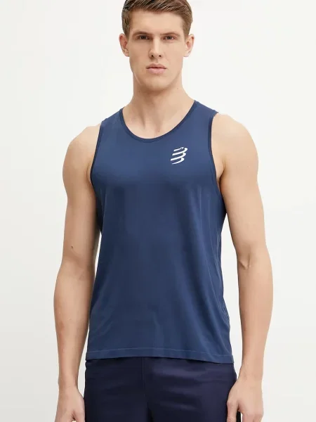 Compressport Běžecké tričko Singlet modré