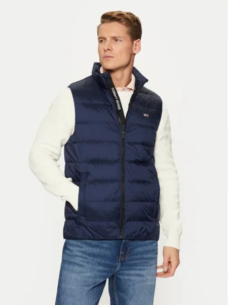Geacă de blugi Tommy Hilfiger fără mâneci albastru