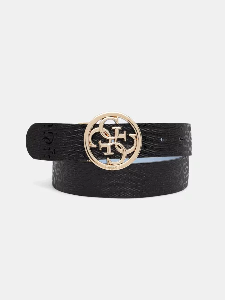 Guess curea reversibilă pentru femei cu imitație de piele STACEY negru