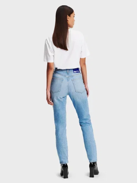 Прямі джинси Karl Lagerfeld Jeans бавовна/еластан блакитний